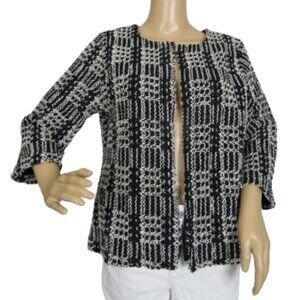 Joseph Ribkoff Waffle Pattern Open Front Blazer Jacket
